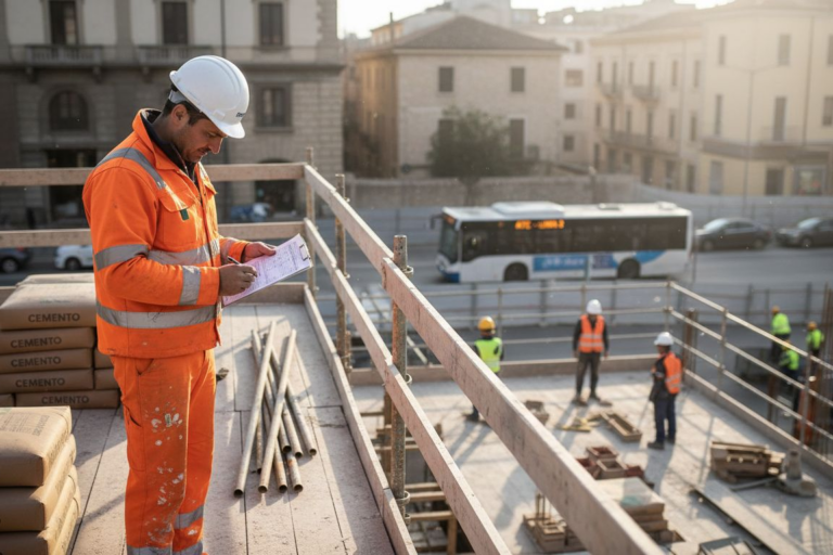 Il responsabile della sicurezza si occupa di monitorare e controllare le attività all’interno del cantiere edile.