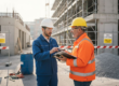 Gli operai partecipano a un corso di formazione sulla sicurezza in cantiere.